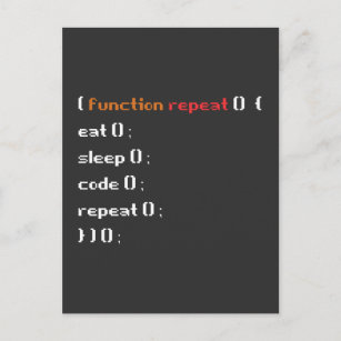 Funny Computer Science Coder Programmierfunktion Postkarte