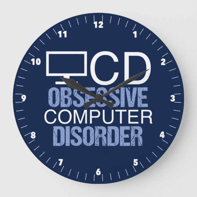 Funny Computer Science Geek Große Wanduhr (Vorderseite)