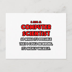 Funny Computer Scientist .. Sehr unwahrscheinlich Postkarte