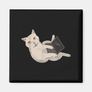Funny Computer Whisperer Cat It Beruflich Engin Magnet