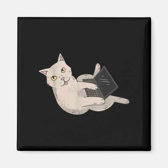 Funny Computer Whisperer Cat It Beruflich Engin Magnet (Vorne)