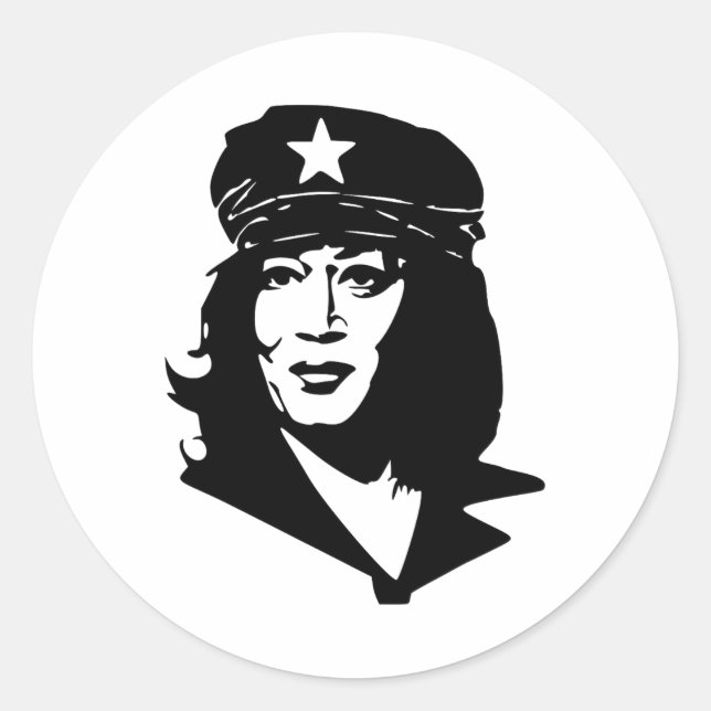 Funny Comrade Kamala Harris Kommunistische Commie  Runder Aufkleber (Vorderseite)