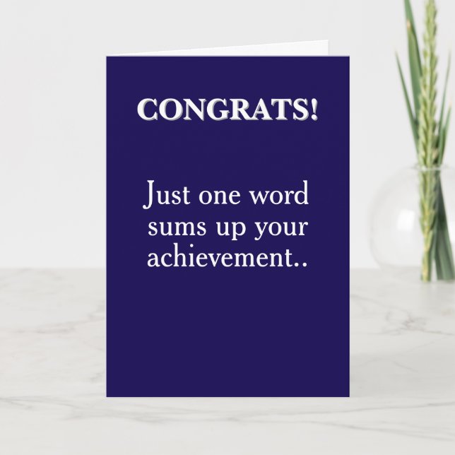 funny congratulations on achievement karte (Vorderseite)