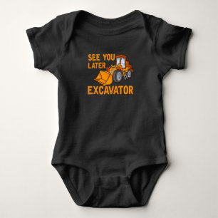 Funny Construction Excavator Sprichwort Boys Klein Baby Strampler