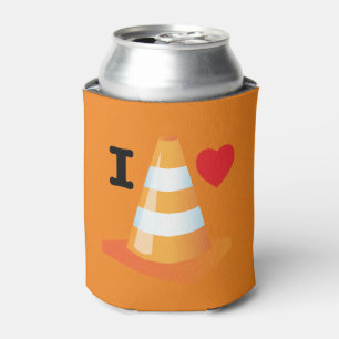 Funny Construction Site Foreman Orange Safety Cone Dosenkühler