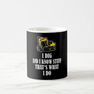 Funny Construction Worker Excavator Kaffeetasse