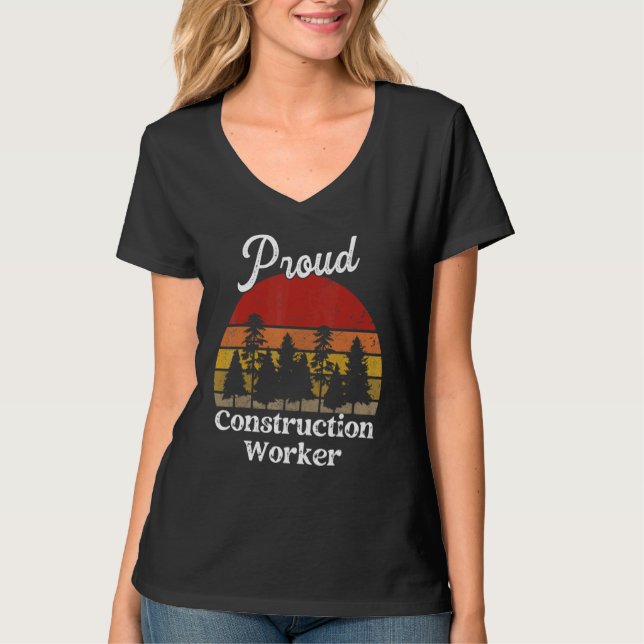 Funny Construction Worker Shirts Job Title Profess (Vorderseite)
