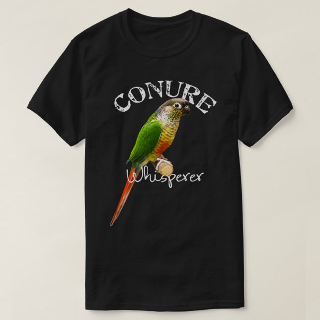 Funny Conure Whisperer Green Cheek Conure Bird Gif T-Shirt (Design vorne)