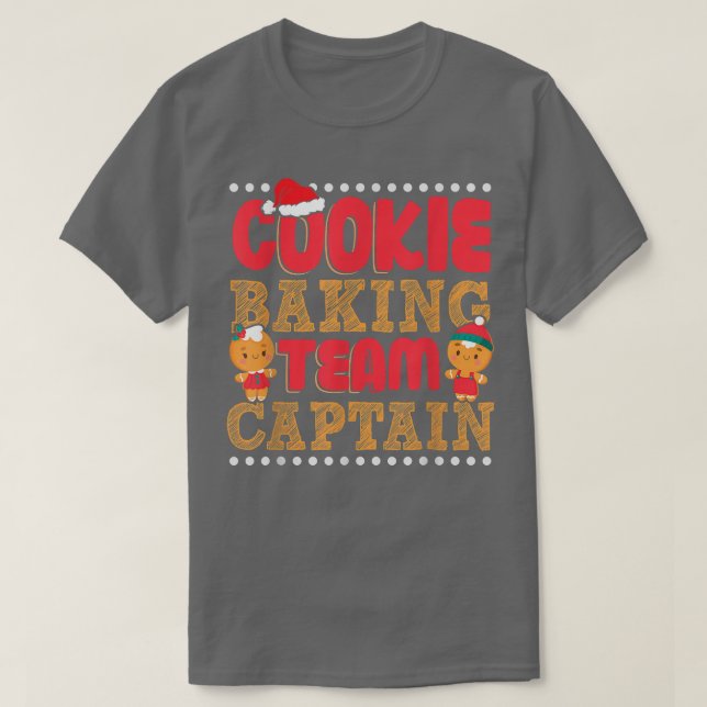 Funny Cookie Baking Team Kapitän Gingerbread Chris T-Shirt (Design vorne)