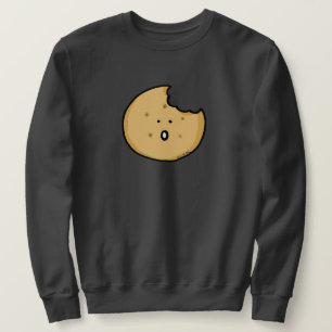 Funny Cookie Cartoon mit Bite Sweatshirt
