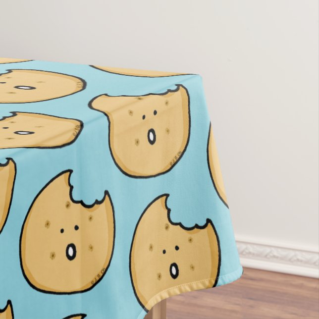 Funny Cookie Cartoon mit Bite Tischdecke (Beispiel)