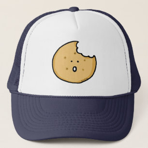 Funny Cookie Cartoon mit Bite Truckerkappe