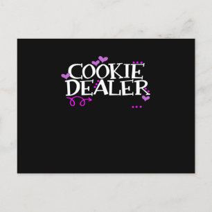 Funny Cookie Dealer Shirt Mama Vater Pfadfinder Mä Ankündigungspostkarte