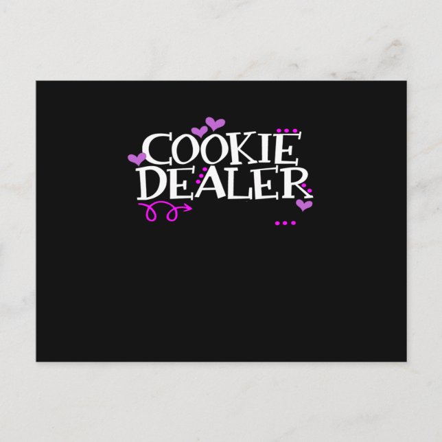 Funny Cookie Dealer Shirt Mama Vater Pfadfinder Mä Ankündigungspostkarte (Vorderseite)