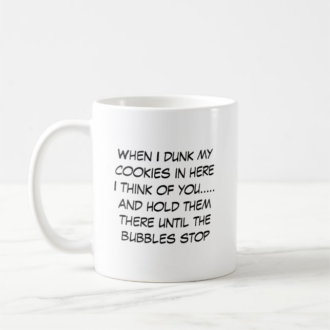 Funny Cookie Dunk Mug | Editable Text Kaffeetasse (Links)