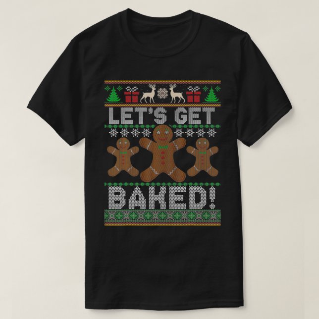 Funny Cookie Weihnachten Lasse gebacken Weihnachte T-Shirt (Design vorne)