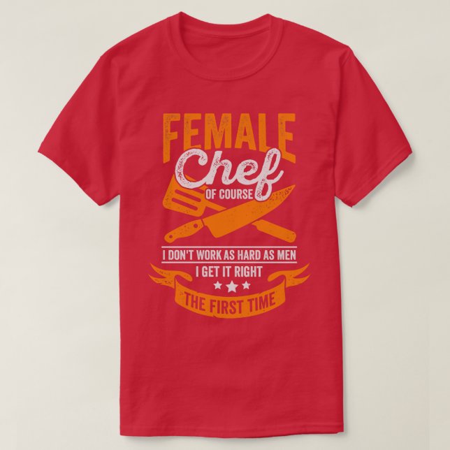 Funny Cooking Female Koch Girl Gift T-Shirt (Design vorne)