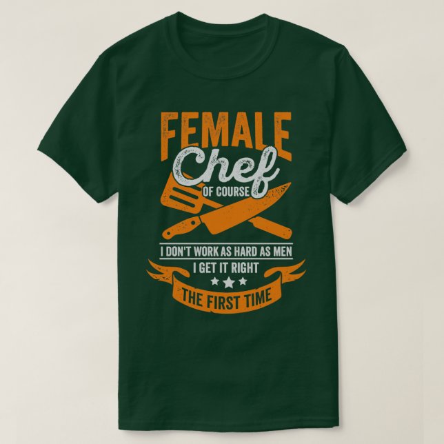 Funny Cooking Female Koch Girl Gift T-Shirt (Design vorne)