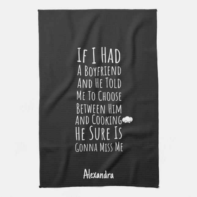 Funny Cooking Gift For Her Teenage Girl Women Chef Geschirrtuch (Vertikal)