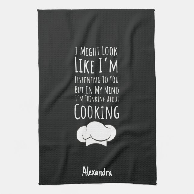 Funny Cooking Gifts Chefs Cooks Men Women Custom Geschirrtuch (Vertikal)