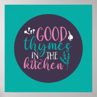 Funny Cooking gute Thymnen in der Küche Retro Kuns