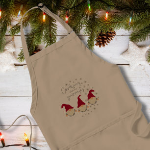 Funny Cooking mit meinem Gnomies Holidays Design Schürze