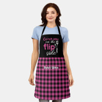 Funny Cooking Pun Gedreht Side Black Pink Kariert