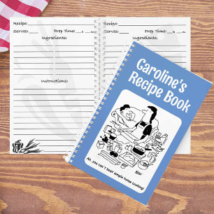 Funny Cooks Personalisiertes Rezept-Notebook Notizbuch