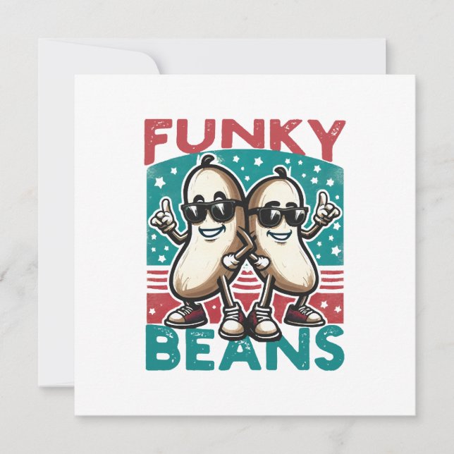 Funny Cool Beans Einladung (Vorderseite)
