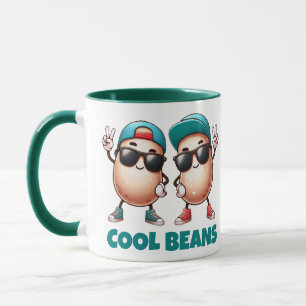 Funny Cool Beans mit Kappen und Sneakern Tasse