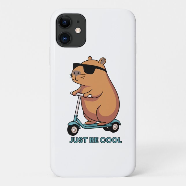 Funny Cool Capybara Scooter Vibes Case-Mate iPhone Hülle (Rückseite)