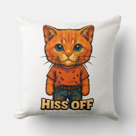 Funny Cool  Cat Quote Tee Kissen