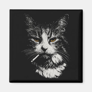 Funny Cool Cat Smoking Funny Meme Cigarette Cat Ga Magnet