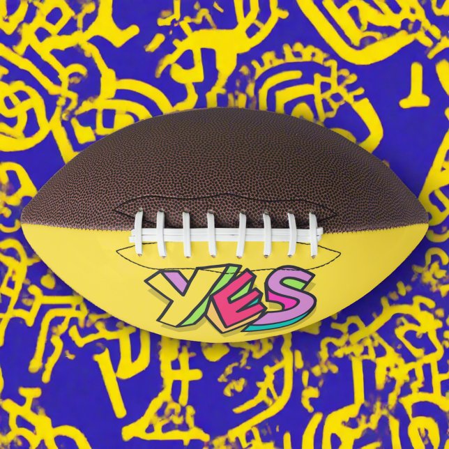 Funny Cool Colorful "YES" Bold Gelb Sports Football (Von Creator hochgeladen)