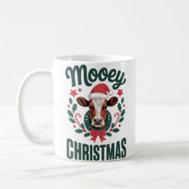 Funny Cool Cow Mooey Christmas Farm Holiday Humor Kaffeetasse