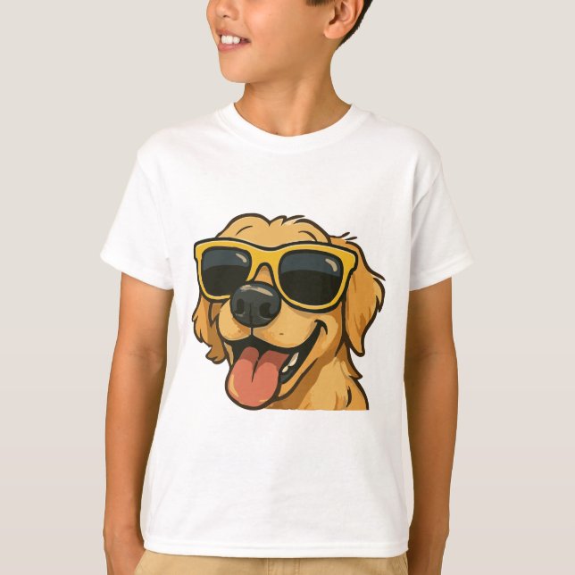 Funny Cool Dog Kids T-Shirt (Vorderseite)