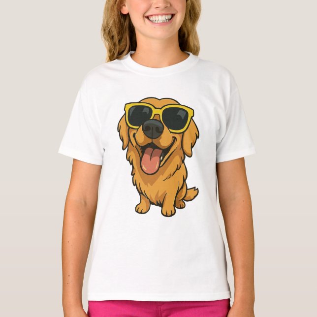 Funny Cool Dog Kids T-Shirt (Vorderseite)