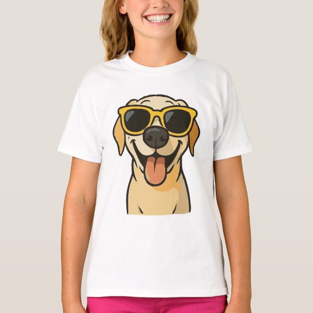 Funny Cool Dog Kids T-Shirt (Vorderseite)