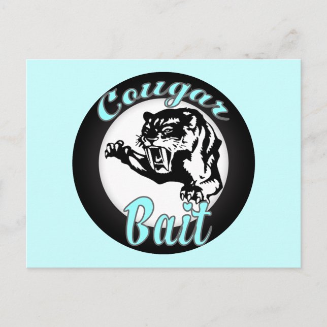 Funny Cool Retro Cougar Bait Geeky Postkarte (Vorderseite)