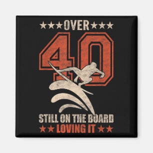 Funny Cool Surfer Typ Surfboard 40 Jahre Altes Sur Magnet