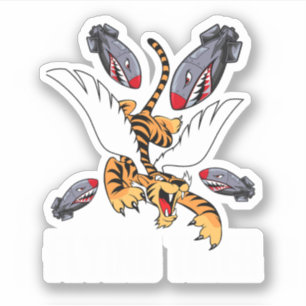 Funny Cool Tiger Flying Novelty Graphic. Perfect d Aufkleber