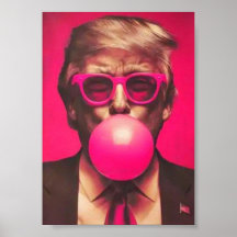 Funny Cool Trump Bubble Gum Pink