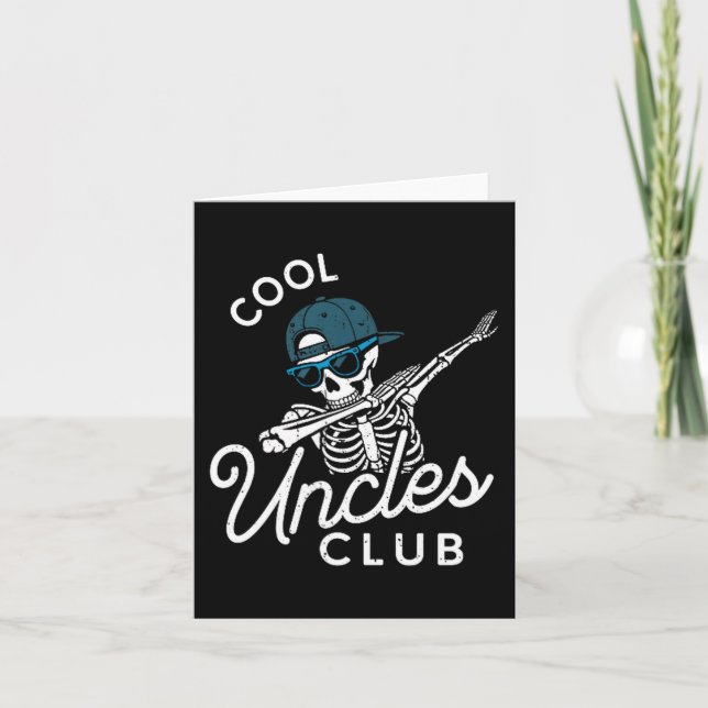 Funny Cool Uncles Club Shirt Funny Skeleton Uncle  Karte (Vorderseite)