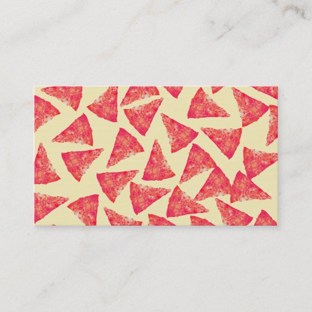 Funny Coolen Funky Pizza Pattern Visitenkarte (Vorderseite)