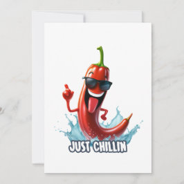 Funny cooler Chili Pfeffer für den Druck Einladung