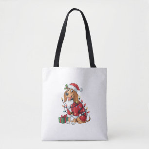 Funny Coonhound Xmas Lighting Santa Coonhound Hund