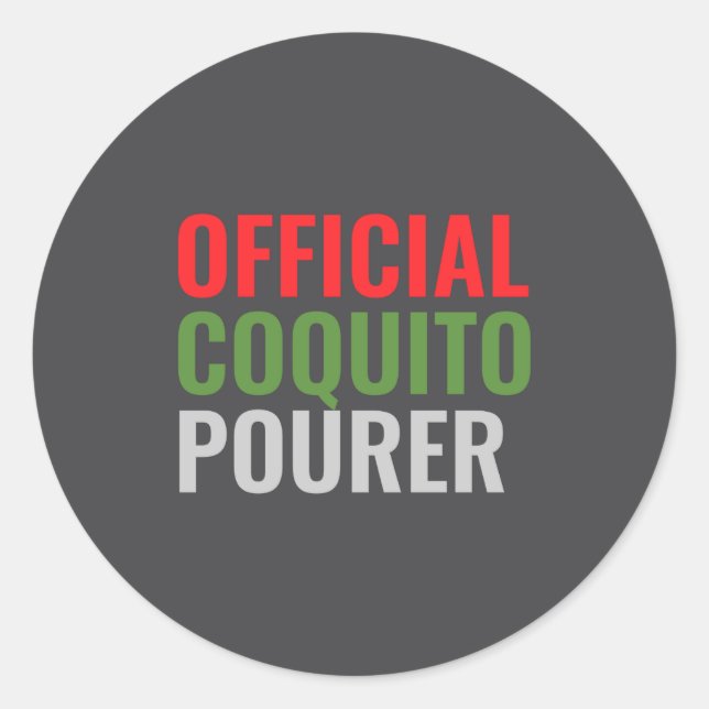 Funny Coquito  Runder Aufkleber (Vorderseite)