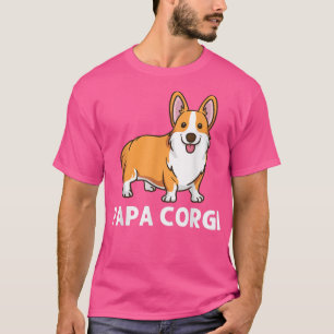 Funny Corgi Art für Männer Vater Walisischer Corgi T-Shirt
