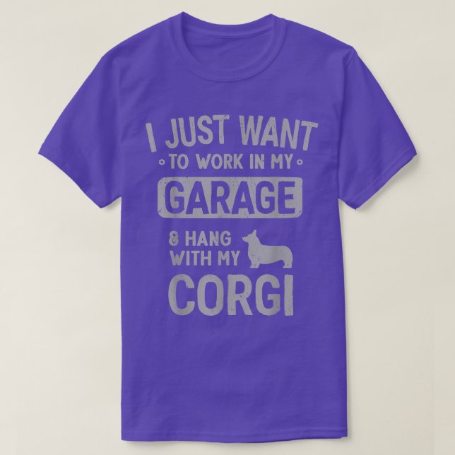 Funny Corgi Dad Garage Men Hang With  T-Shirt (Design vorne)