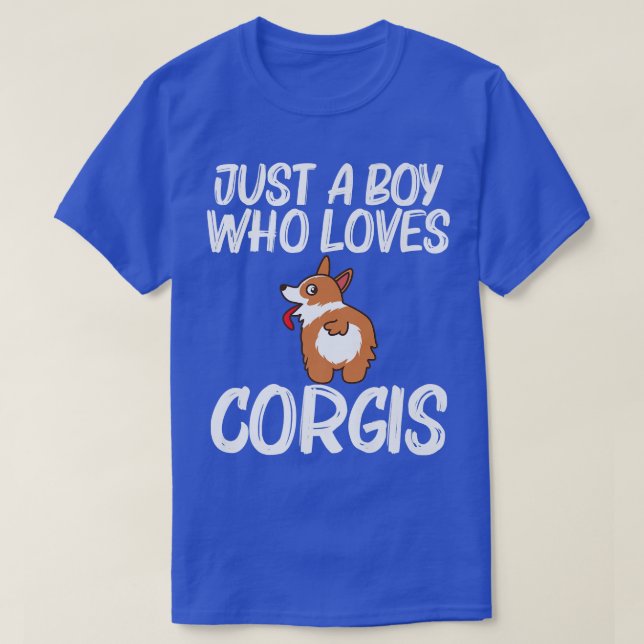 Funny Corgi Design für Jungen Kinder Haustier Tier T-Shirt (Design vorne)